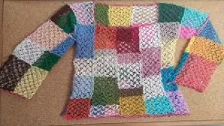 Como tejer camisola con restos de lana (Crochet)