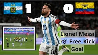 Lionel Messi 78" Free Kick Goal‎️‍🔥🔥 | Argentina vs Ecuador | World Cup Qualifiers 09-07-23